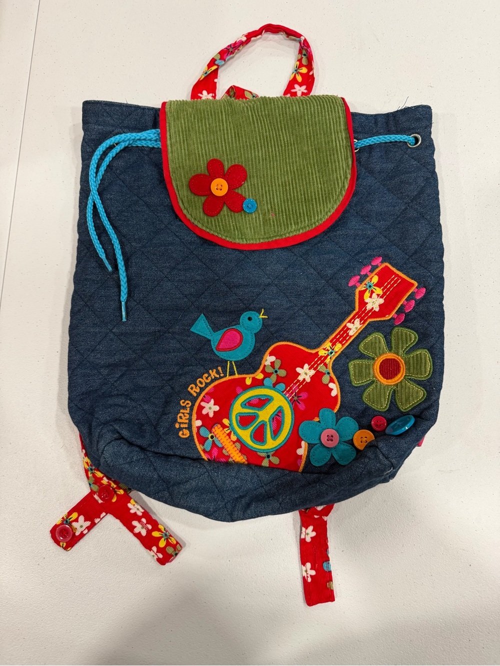 Stephen Joseph Quilted Backpack - Girls Rock